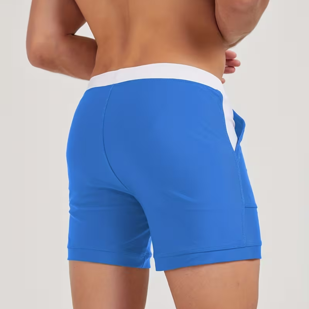 Herren Badeshorts - Schnelltrocknend - Kontrastbund