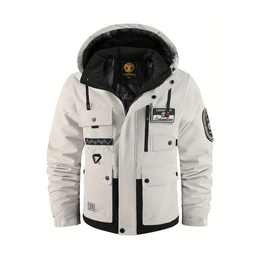 Herren Stepp-Outdoorjacke – Abnehmbare Kapuze