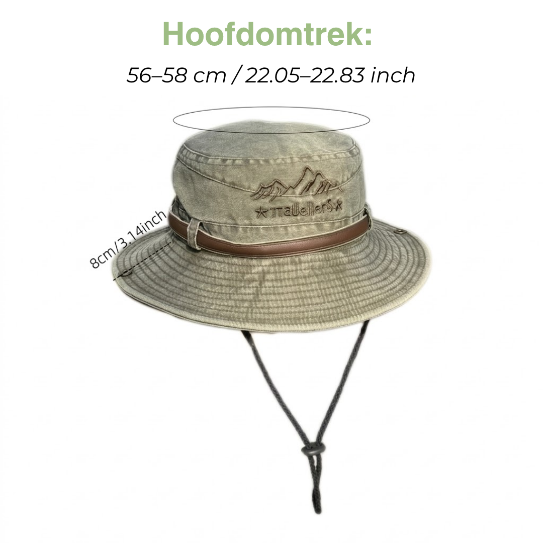 Outdoor Sonnenhut – Breite Krempe – Lederband