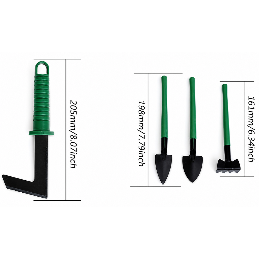 Gartenwerkzeug Set mit Koffer - 10 Teilig Edelstahl - Ergonomisch