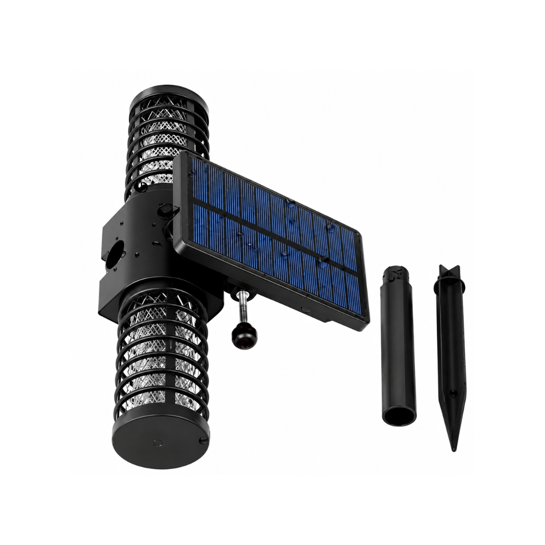 Solar Mückenlampe Außen - Insektenvernichter Erdspieß - Wasserdicht UV