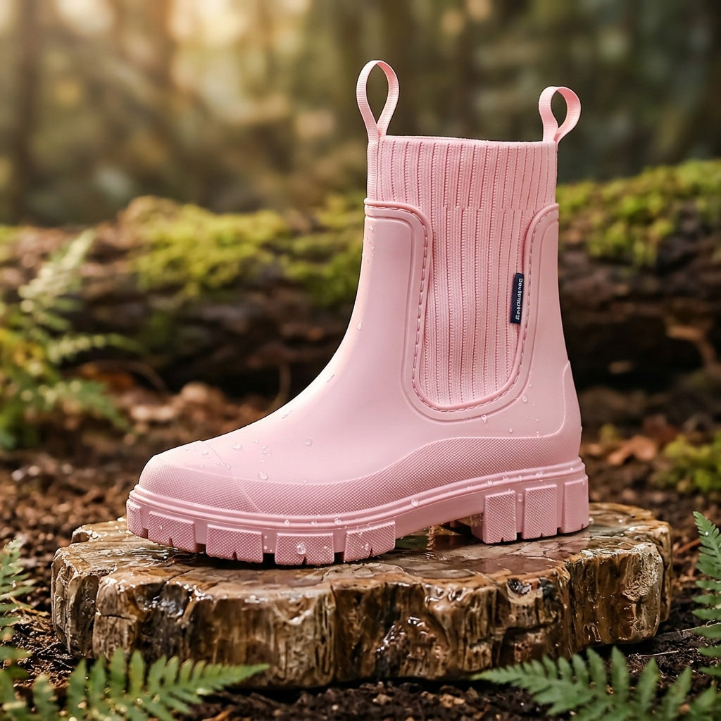 Gummistiefel Damen im Chelsea-Look - Wasserdicht - Rutschfeste Profilsohle