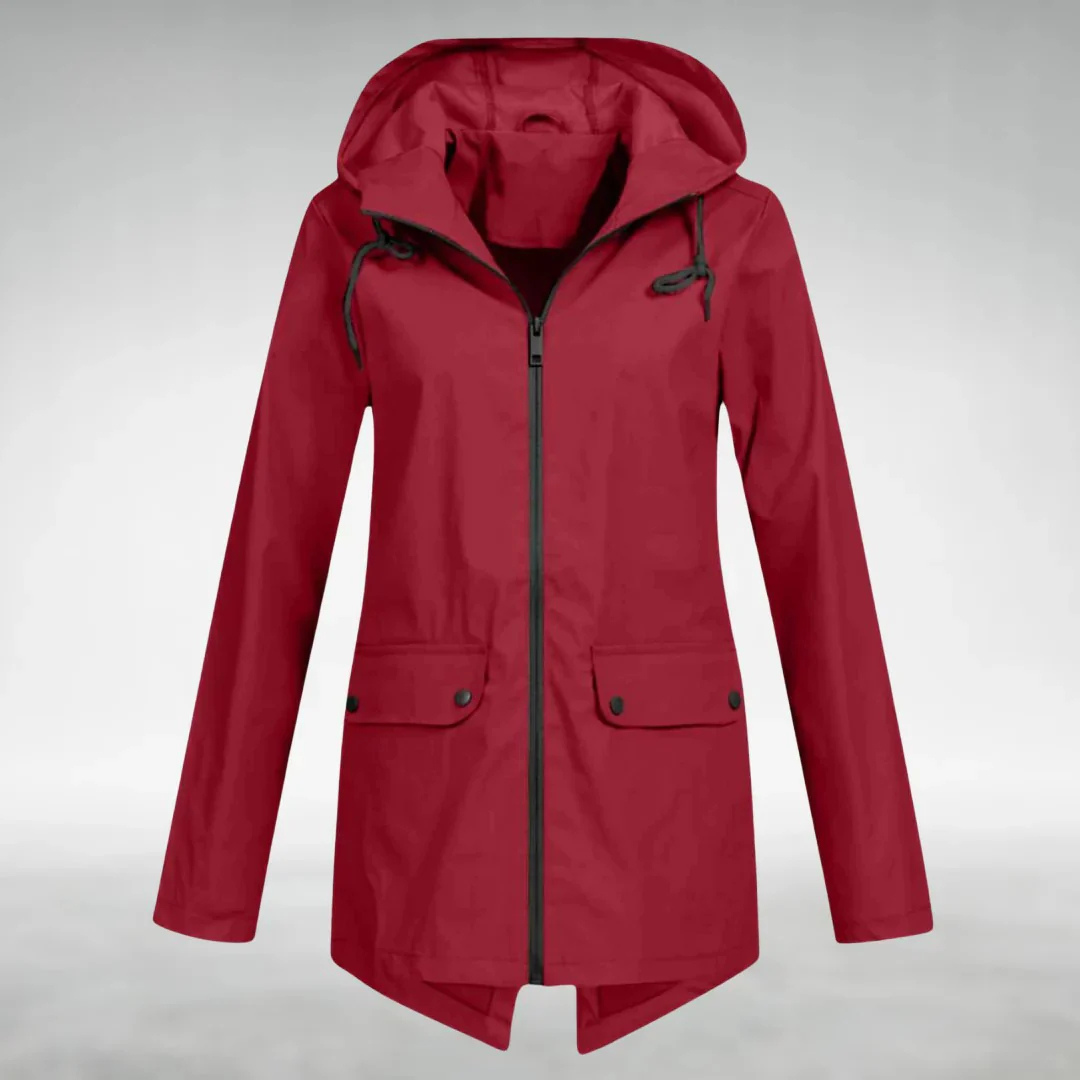 Regenjacke Damen Kurz - Übergangsjacke mit Kapuze, 6 Farben