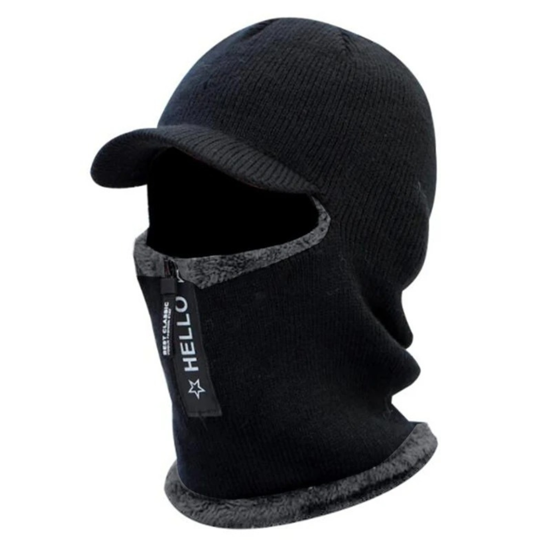 Wintermütze - mit Windschutz - Fleecefutter
