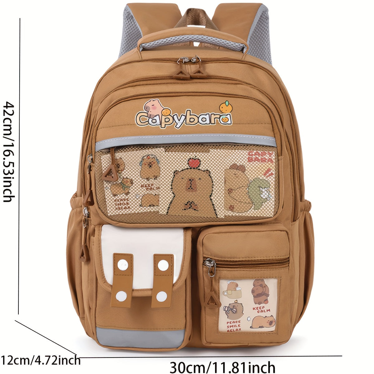 Schulrucksack für Kinder - Capybara-Motiv - leicht