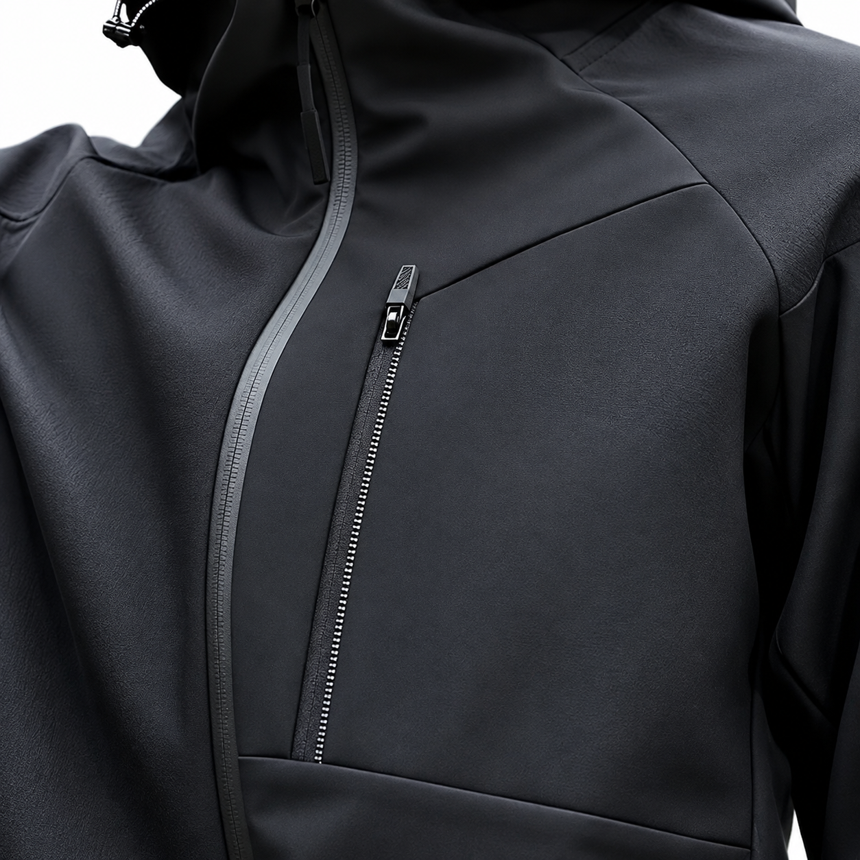Übergangsjacke Unisex - Softshell mit Kapuze - Wasserabweisend