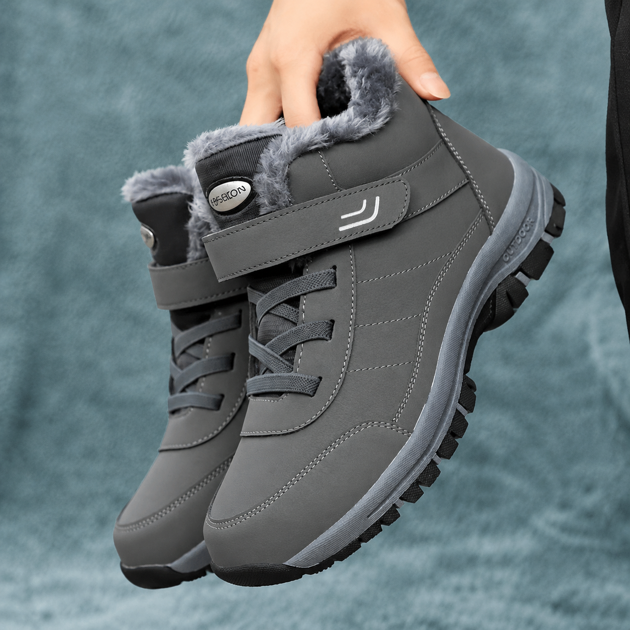 Winterstiefel Damen - Klettverschluss - rutschfest