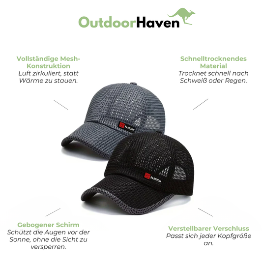Mesh-Baseballcaps 2er-Set - Schnelltrocknend - Verstellbar