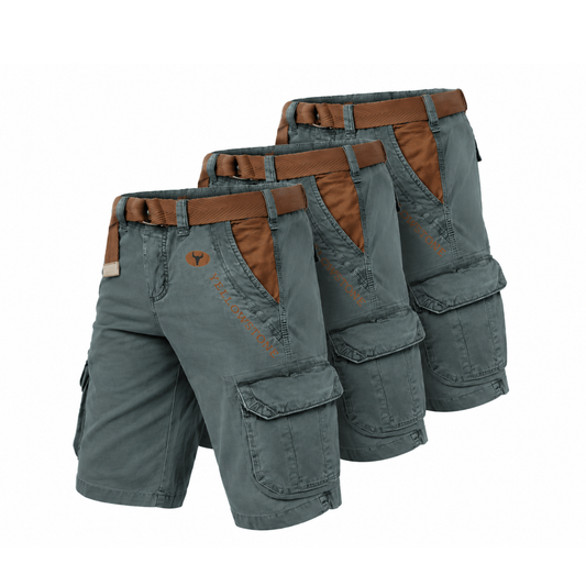 Cargo Shorts Herren 3er-Pack – Leicht & Atmungsaktiv – Viele Taschen