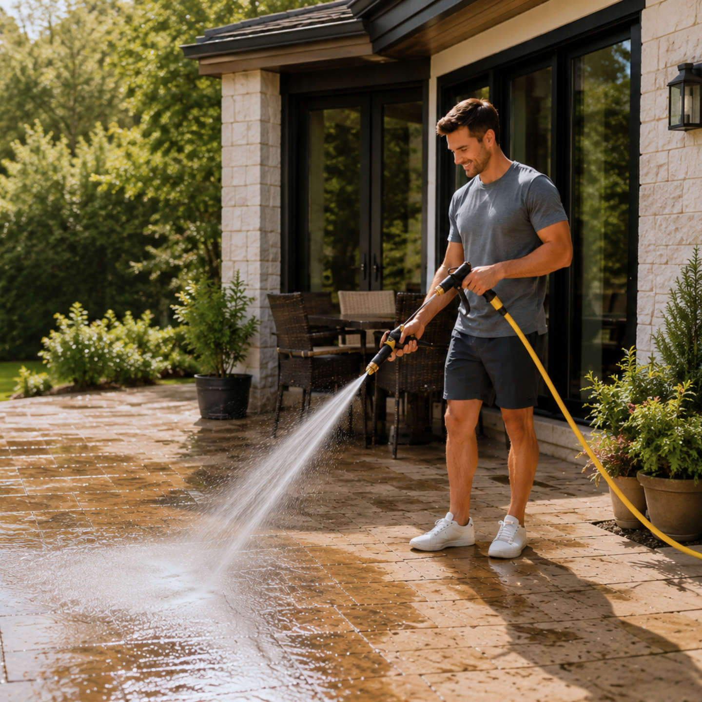 Hochdruck-Wasserstrahler – für Garten & Auto, mit Multi-Pattern-Düse