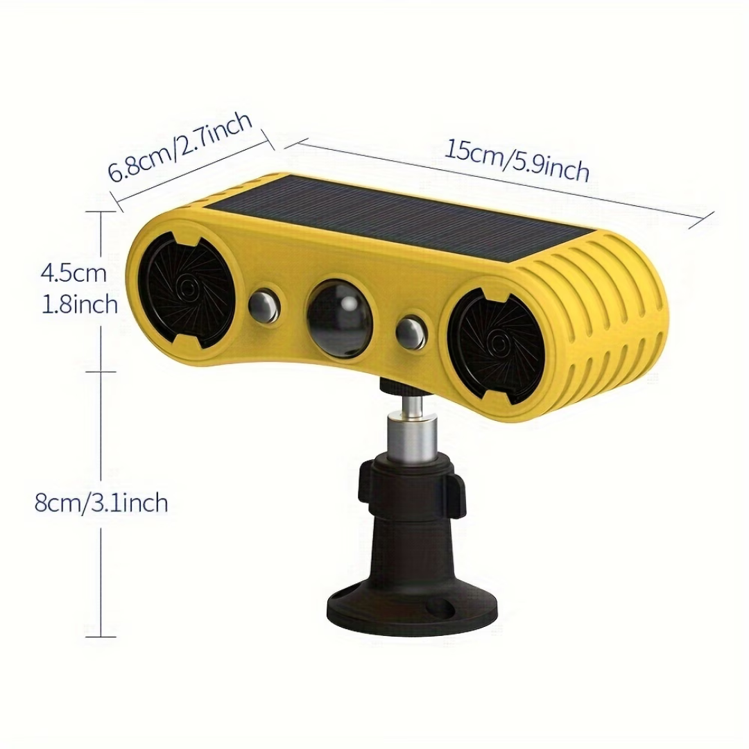 Solar Alarm Bewegungsmelder – 129dB Sirene – Blitzlicht