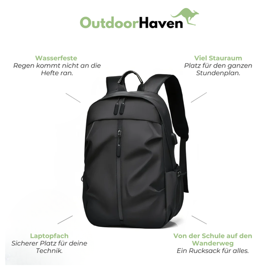 Schulrucksack City - mit USB-Anschluss - wasserdicht