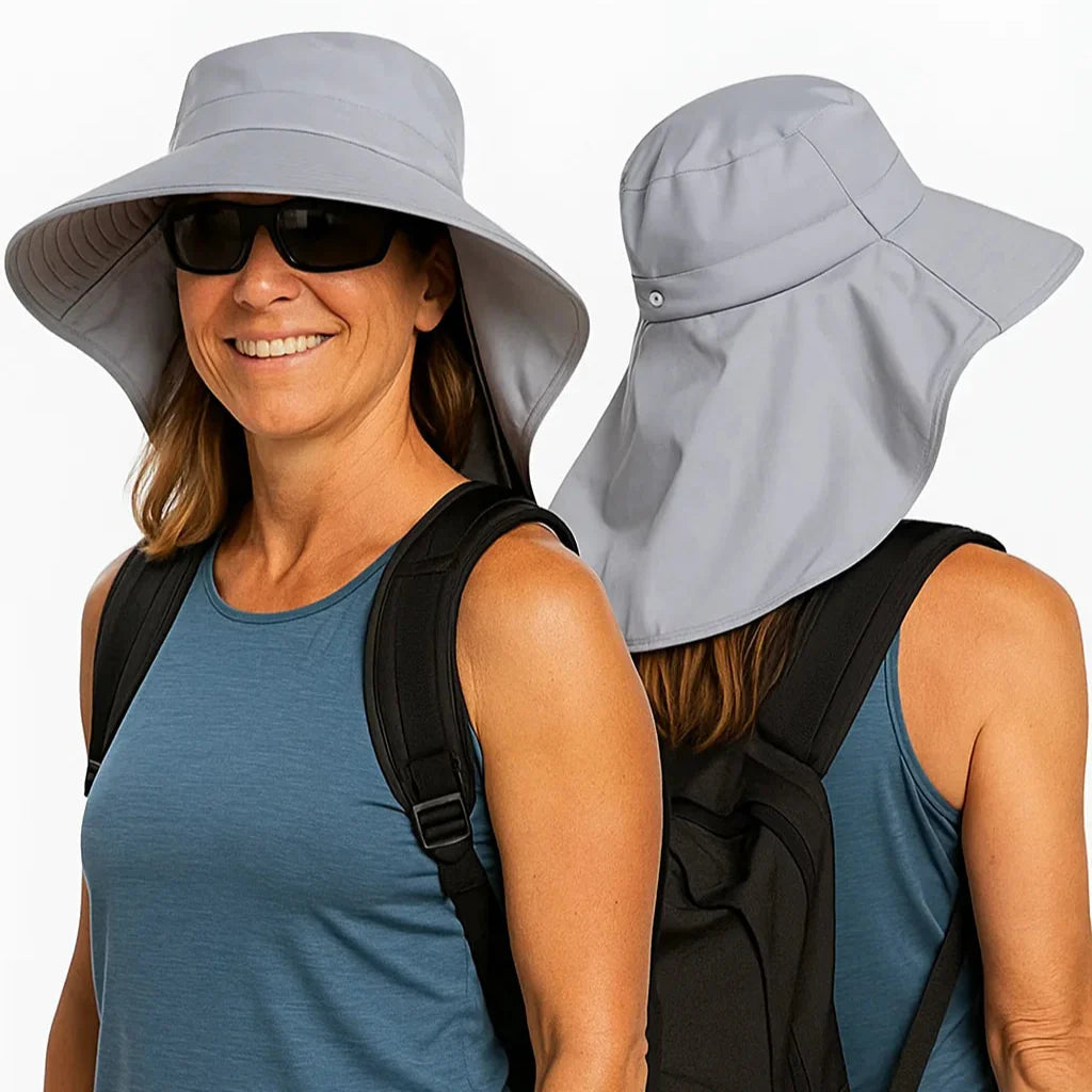 Damen Sonnenhut – UV-Schutz – Nackenschutz