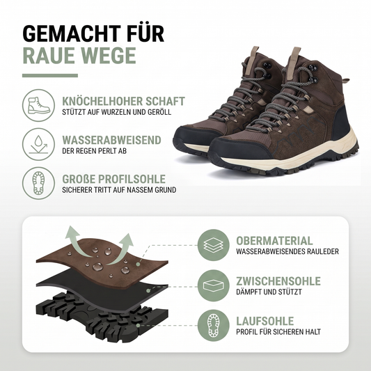 Wanderschuhe Damen & Herren - Knöchelhoch - Wasserabweisend