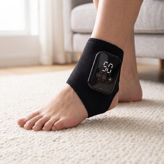 Fußmassagegerät Elektrisch - Wärme & Vibration - USB-Akku für den Knöchel