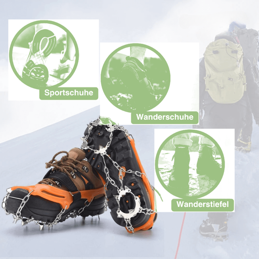 Schuhspikes - 19 Edelstahlzacken - für Eis und Schnee