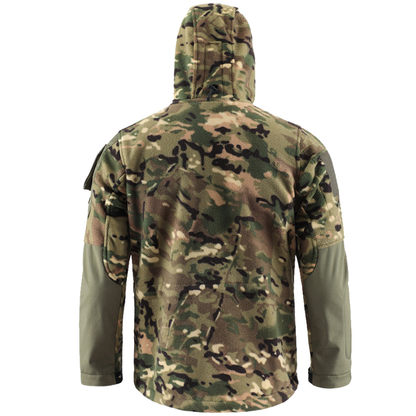 Fleecejacke Herren - Taktisch mit Kapuze - Camouflage & Uni