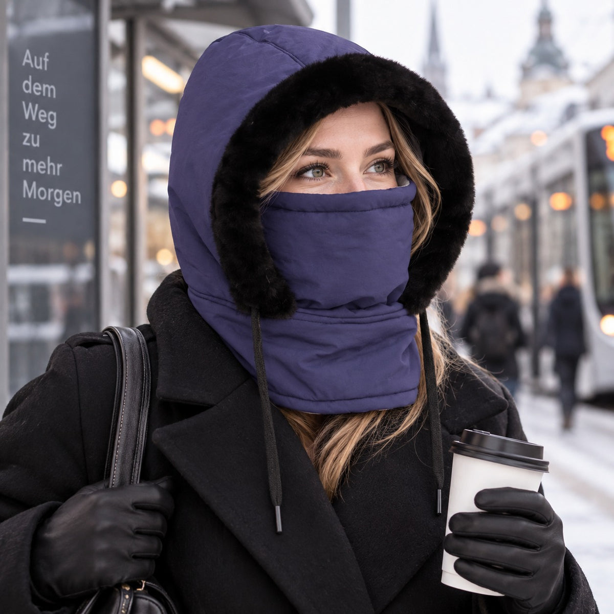 Sturmhaube Winter - Plüschfutter und Gesichtsschutz - Verstellbar – 7