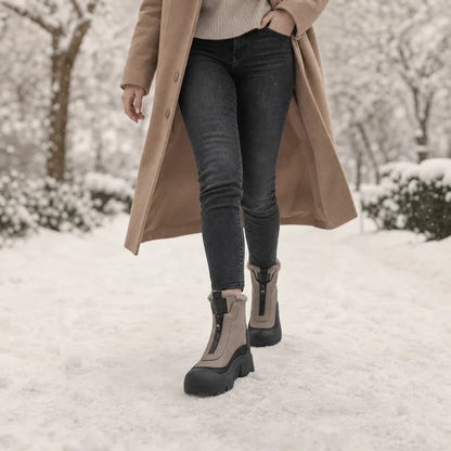 Winterstiefel Damen Gefüttert - Reißverschluss vorne - Profilsohle – 4