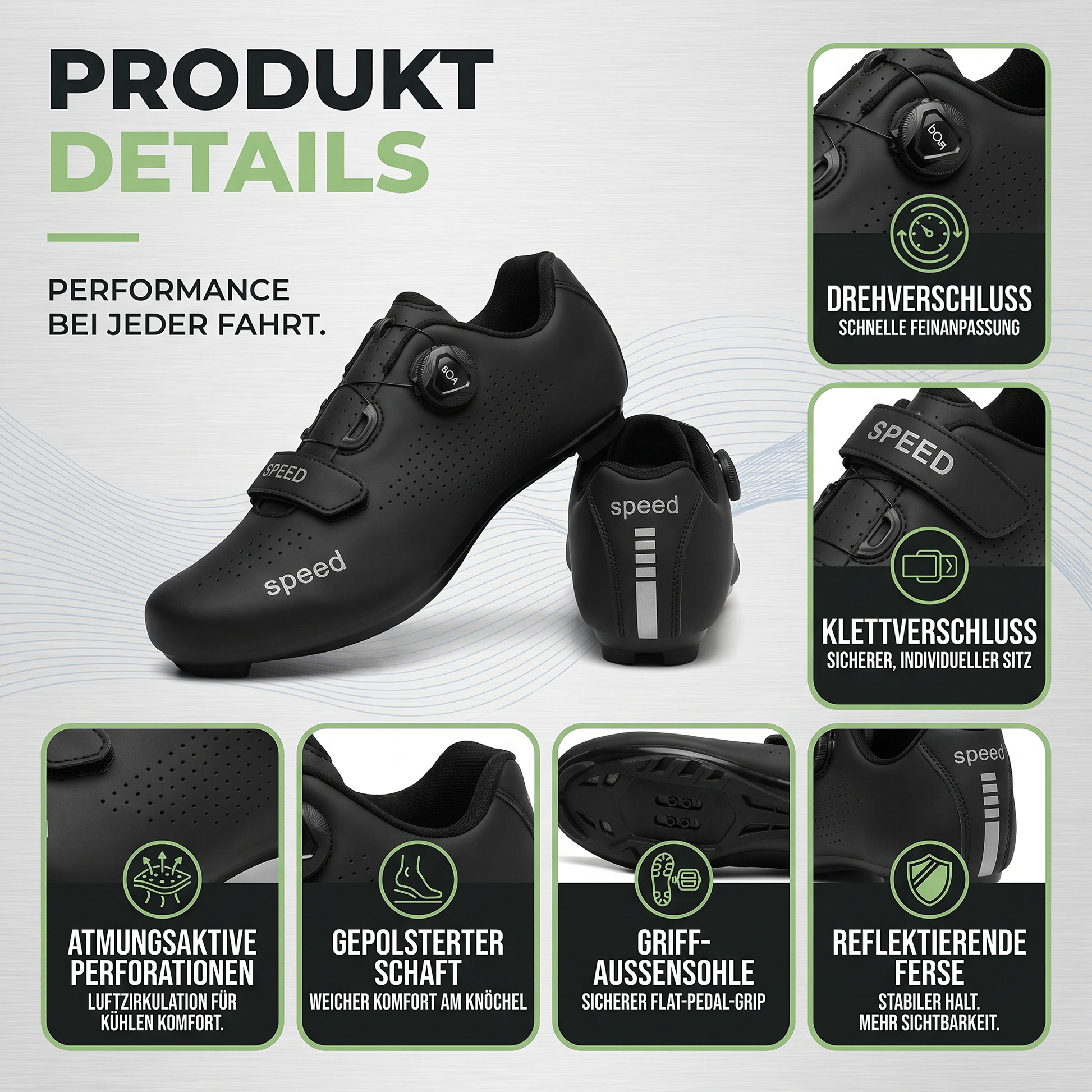 fahrradschuhe - Infografik