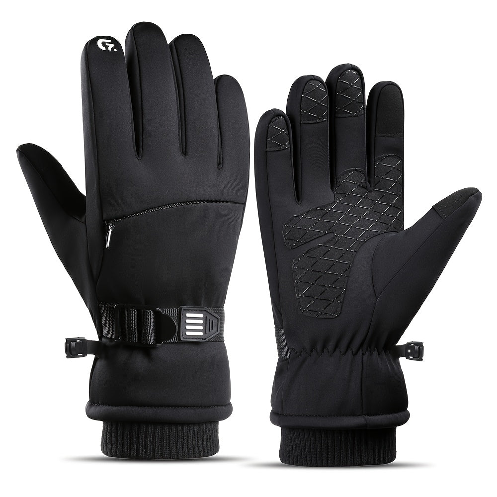 Skihandschuhe Herren - verdickt - winddicht - Touchscreen