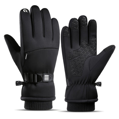 Skihandschuhe Herren - verdickt - winddicht - Touchscreen