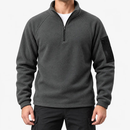 Fleecepullover Herren in Grau – Produktfoto