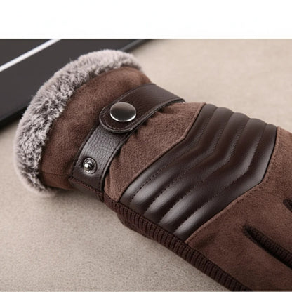 Winterhandschuhe Herren - Touchscreen-Handschuhe gefüttert - Wildlederoptik – 7