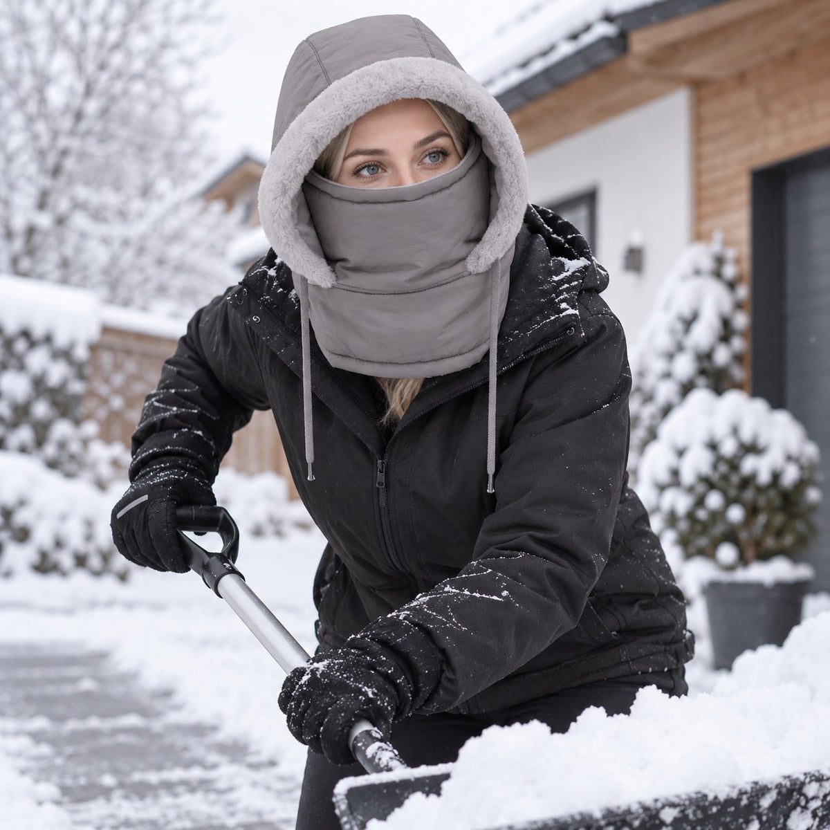 Sturmhaube Winter - Plüschfutter und Gesichtsschutz - Verstellbar – 9