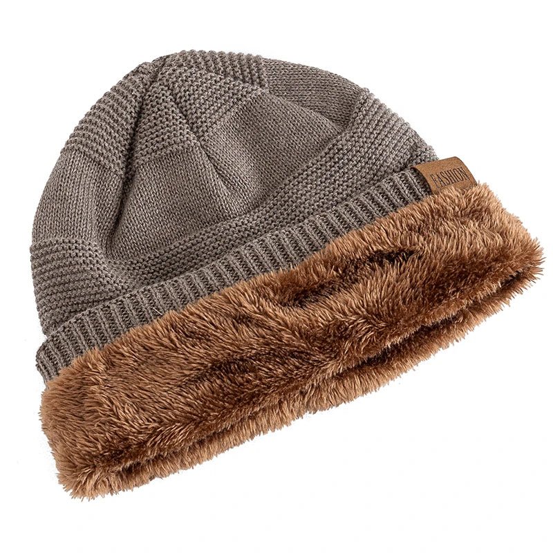 Wintermütze mit Umschlag und kuscheligem Plüschfutter
