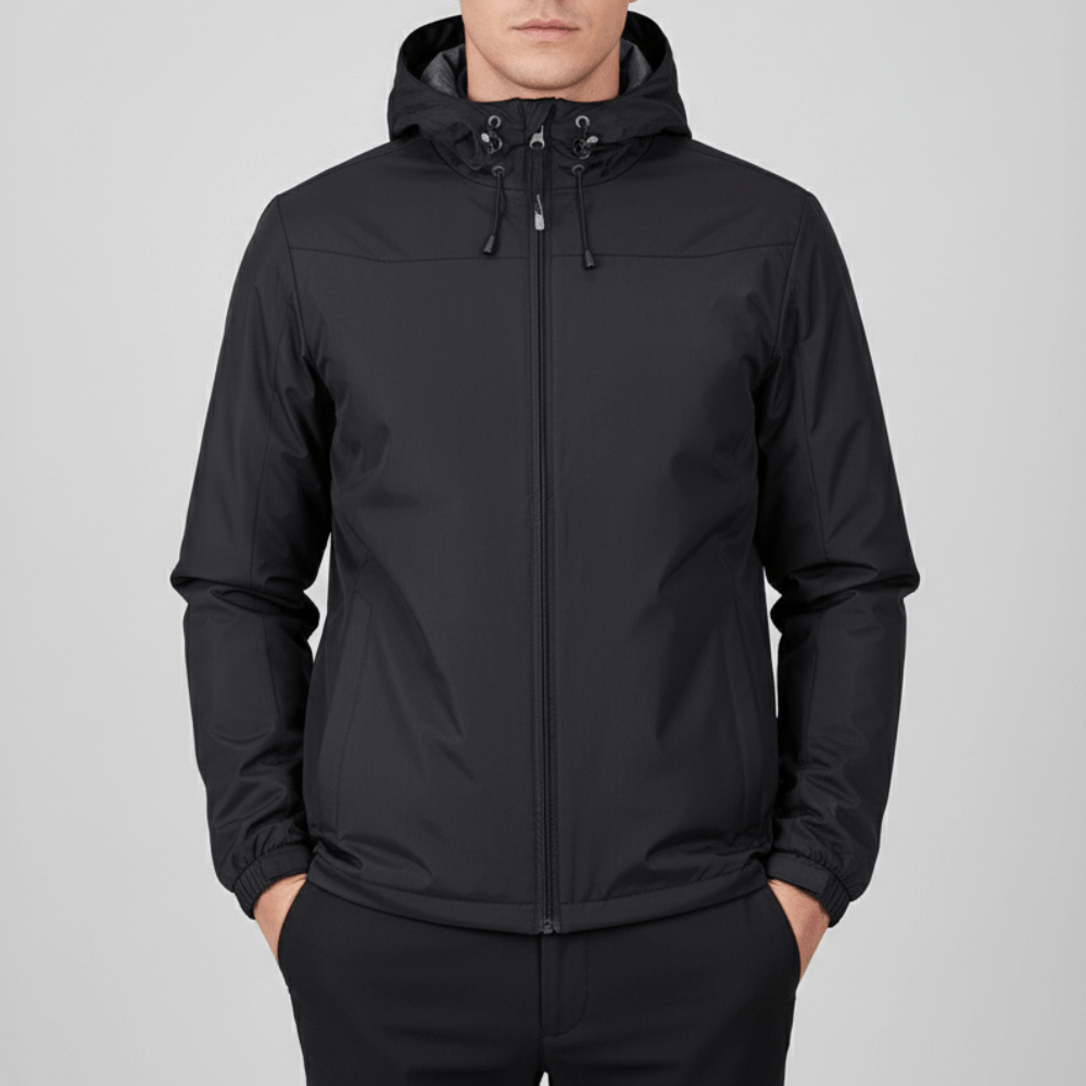 Wasserdichte Regenjacke für Herren und Damen mit verstellbarer Kapuze – Ansicht 8