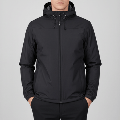 Wasserdichte Regenjacke für Herren und Damen mit verstellbarer Kapuze – Ansicht 8