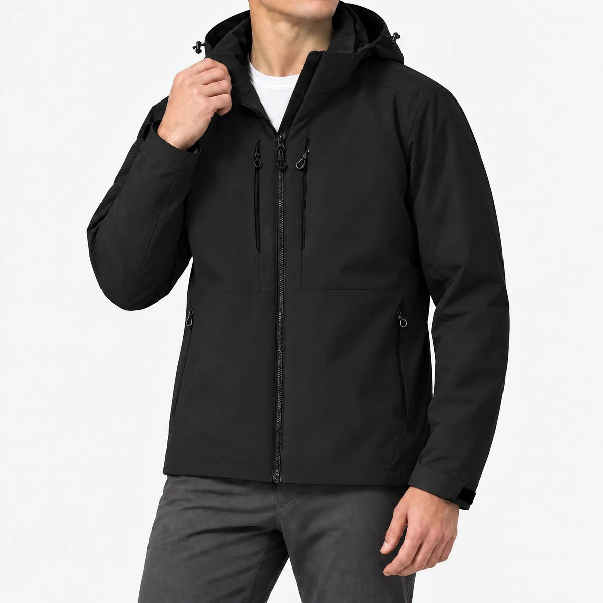 Windbreaker Jacke Unisex in Schwarz – Produktfoto