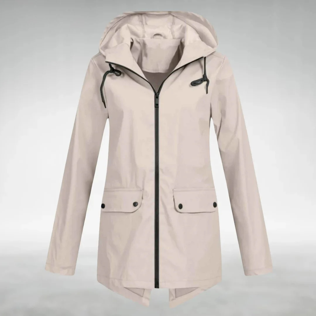 Regenjacke Damen Kurz - Übergangsjacke mit Kapuze, 6 Farben