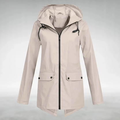 Regenjacke Damen Kurz - Übergangsjacke mit Kapuze, 6 Farben