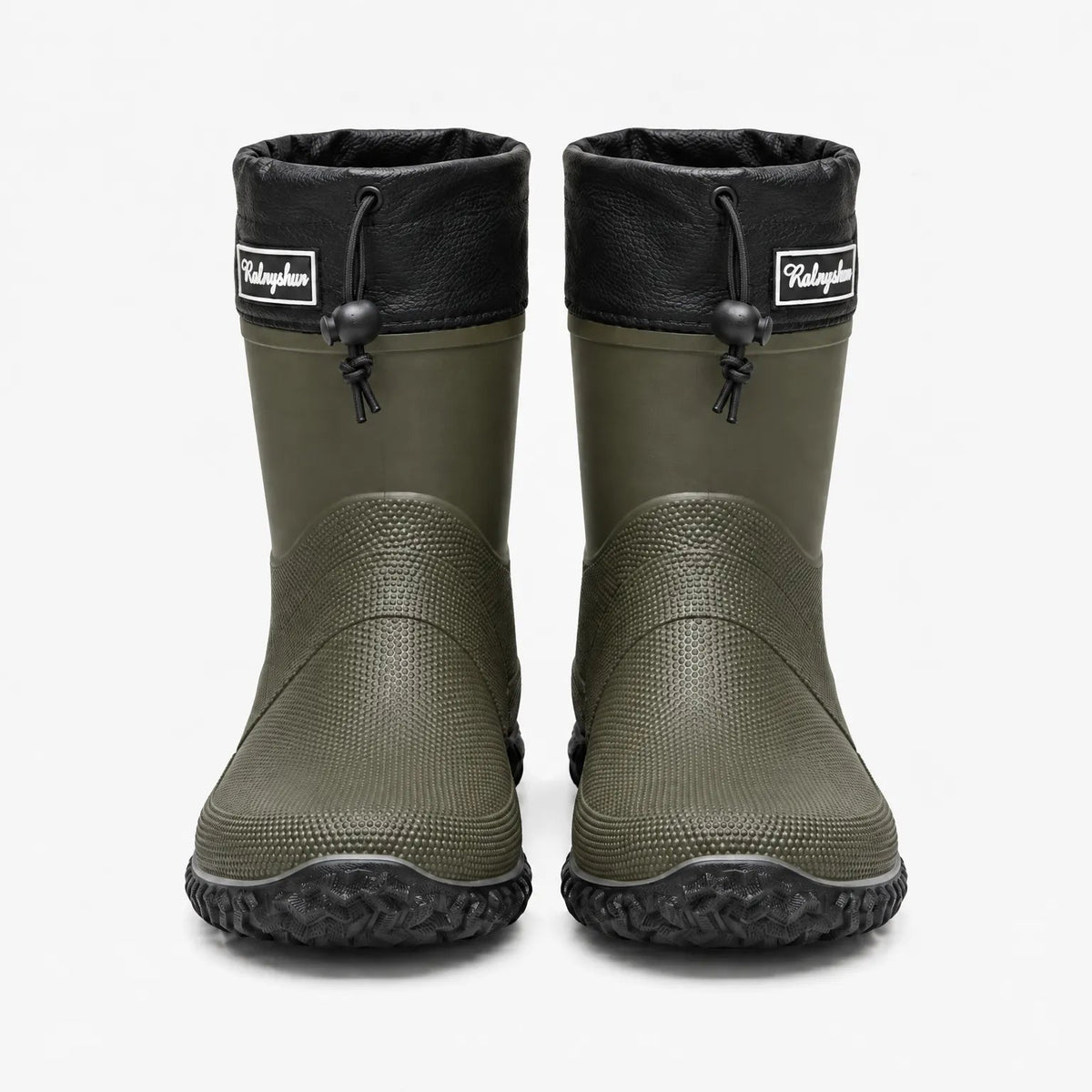 Gummistiefel Herren & Damen kurz in Olivgrün – Produktfoto