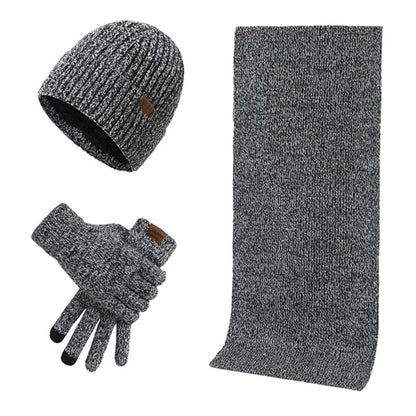 Wintermütze Herren - Set mit Schal und Handschuhen - Plüschfutter – 10
