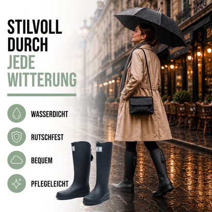 Regenstiefel Damen Halbhoch Wasserdicht Slip On aus PVC