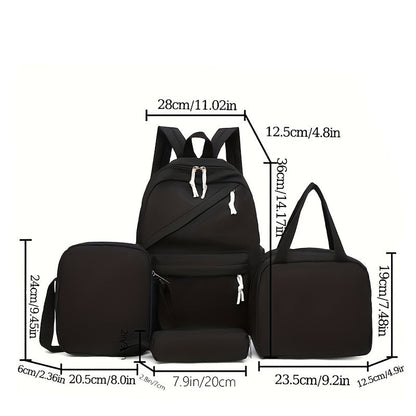 Schulrucksack für Mädchen - 4in1-Set - mit Federmäppchen