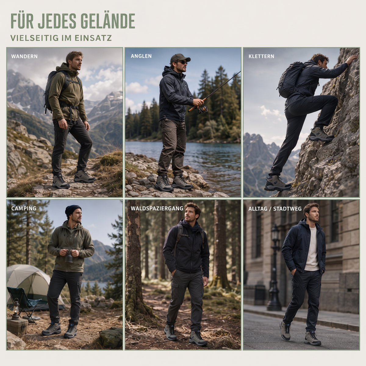 Wanderschuhe Herren - Wasserabweisend - Orthopädischer Komfort