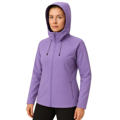 Softshelljacke Damen mit Kapuze - Wasserabweisend - Fleecefutter