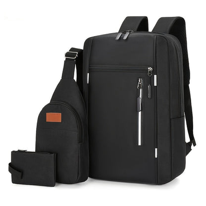 Schulrucksack Herren - 3in1-Set - mit USB-Anschluss