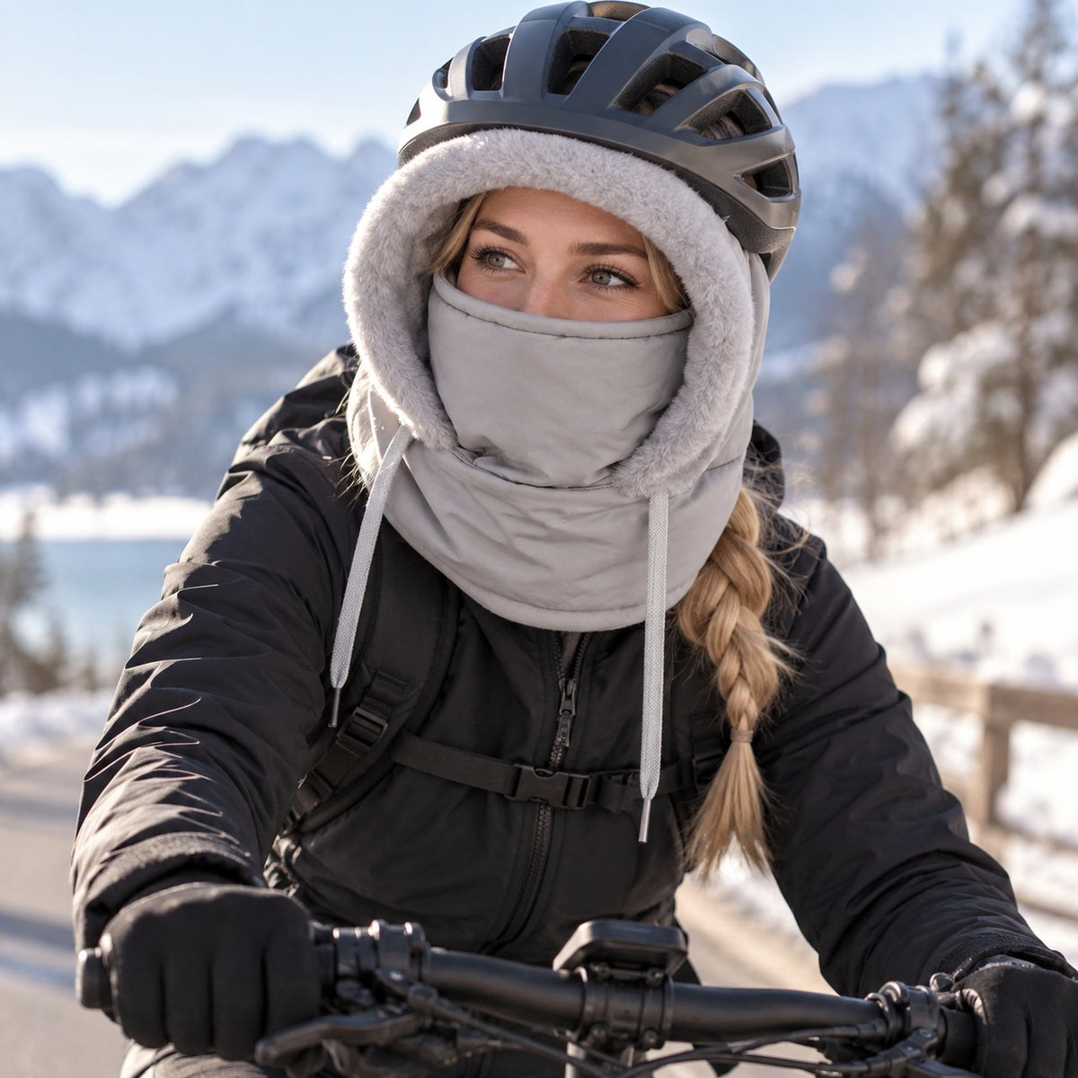 Sturmhaube Winter - Plüschfutter und Gesichtsschutz - Verstellbar – 12