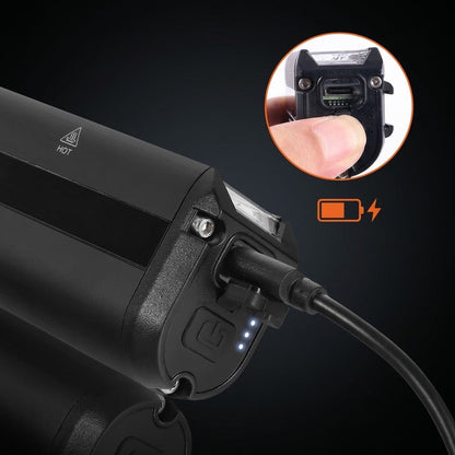 Fahrrad-Frontlicht LED USB-C-Ladeanschluss mit Ladekabel