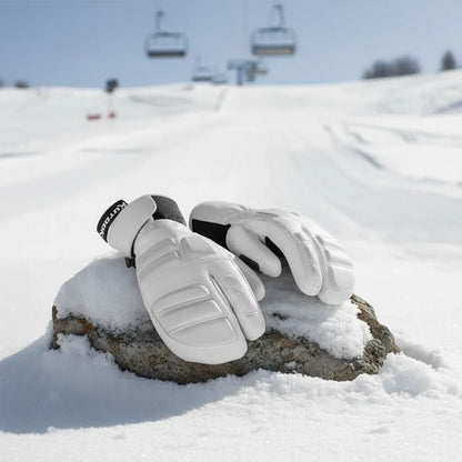 Skihandschuhe Gefüttert - 3 Finger oder 5 Finger - Mit Handgelenkschlaufe – 6