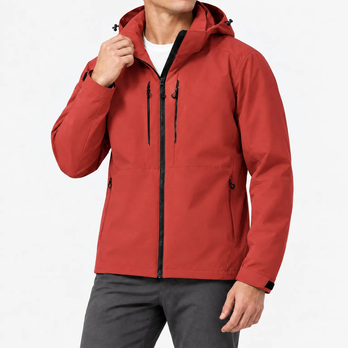 Windbreaker Jacke Unisex in Rot – Produktfoto