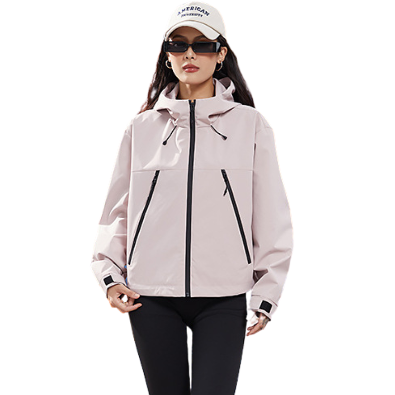 Kurze Regenjacke Damen - Wasserabweisend - Verstellbarer Saum