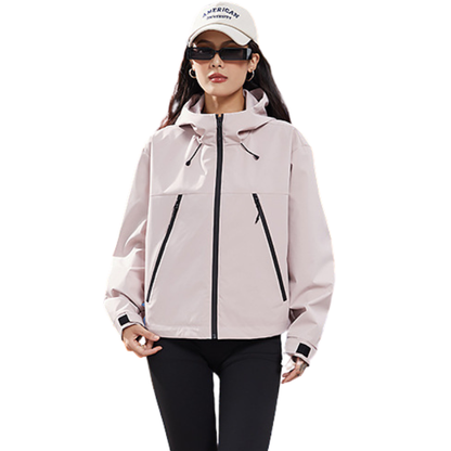 Kurze Regenjacke Damen - Wasserabweisend - Verstellbarer Saum