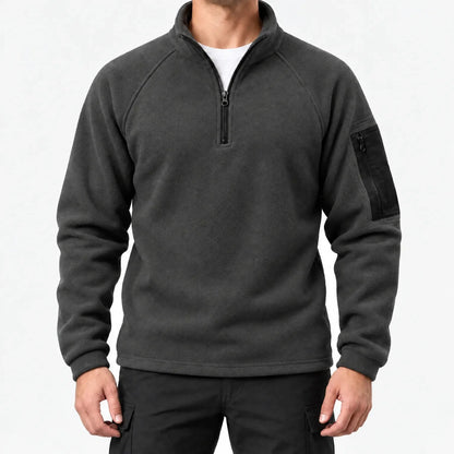 Fleecepullover Herren in Anthrazit – Produktfoto