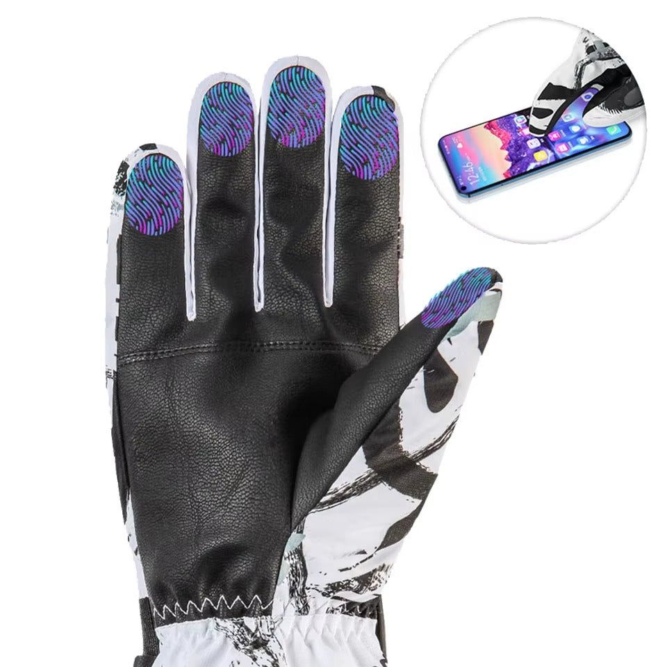 Touchscreen-Skihandschuhe – leitfähige Fingerkuppen an allen fünf Fingern
